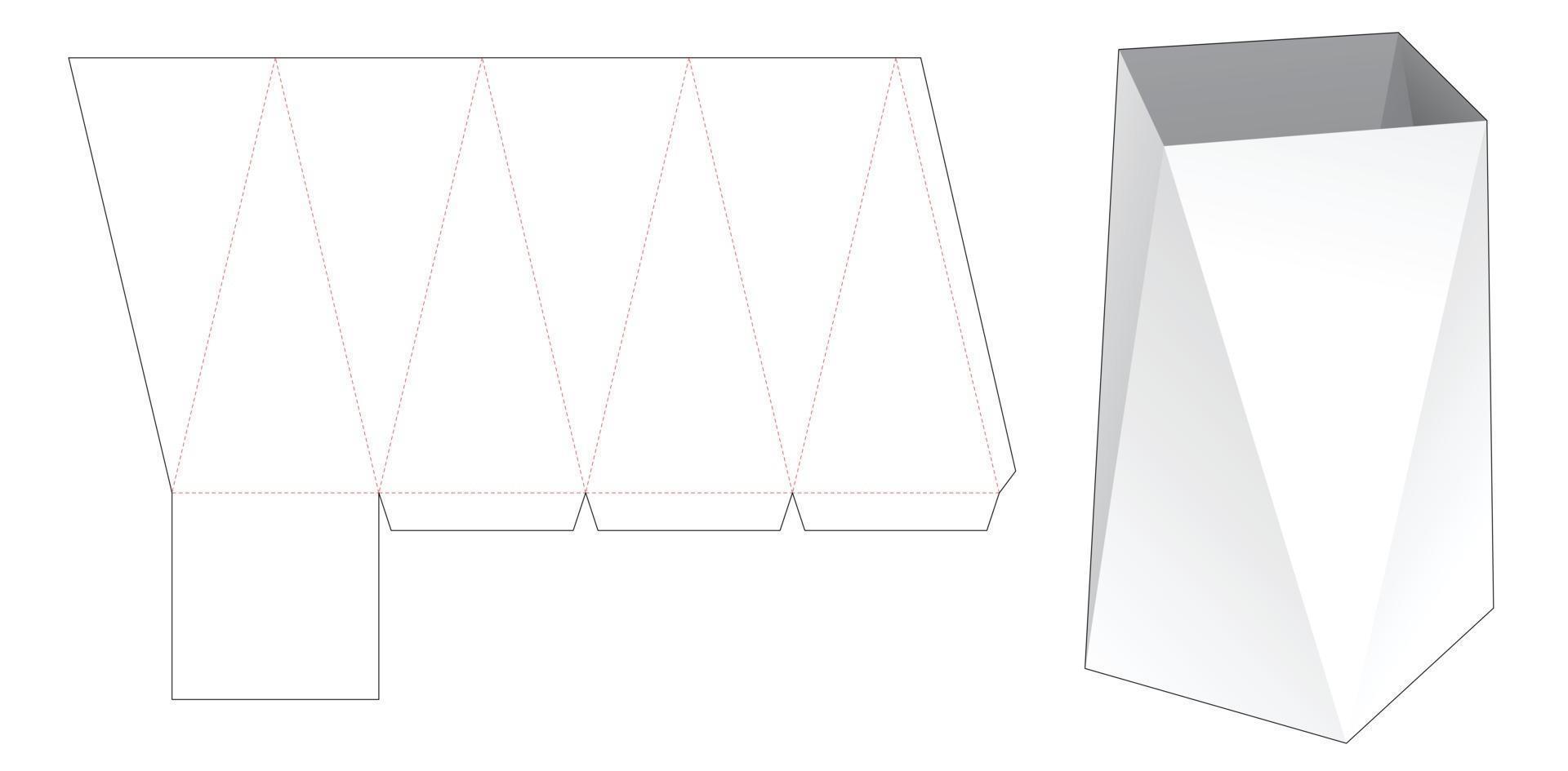 packaging box die cut template vector