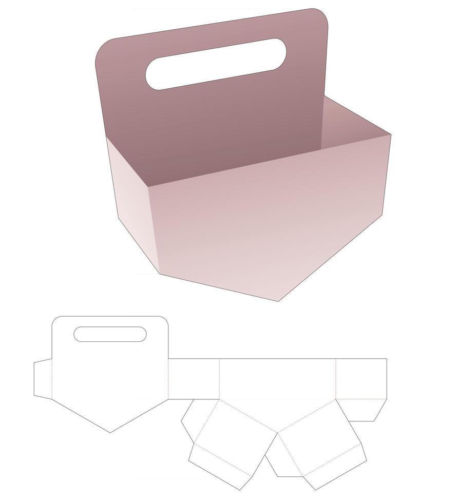 caja de embalaje plantilla troquelada vector