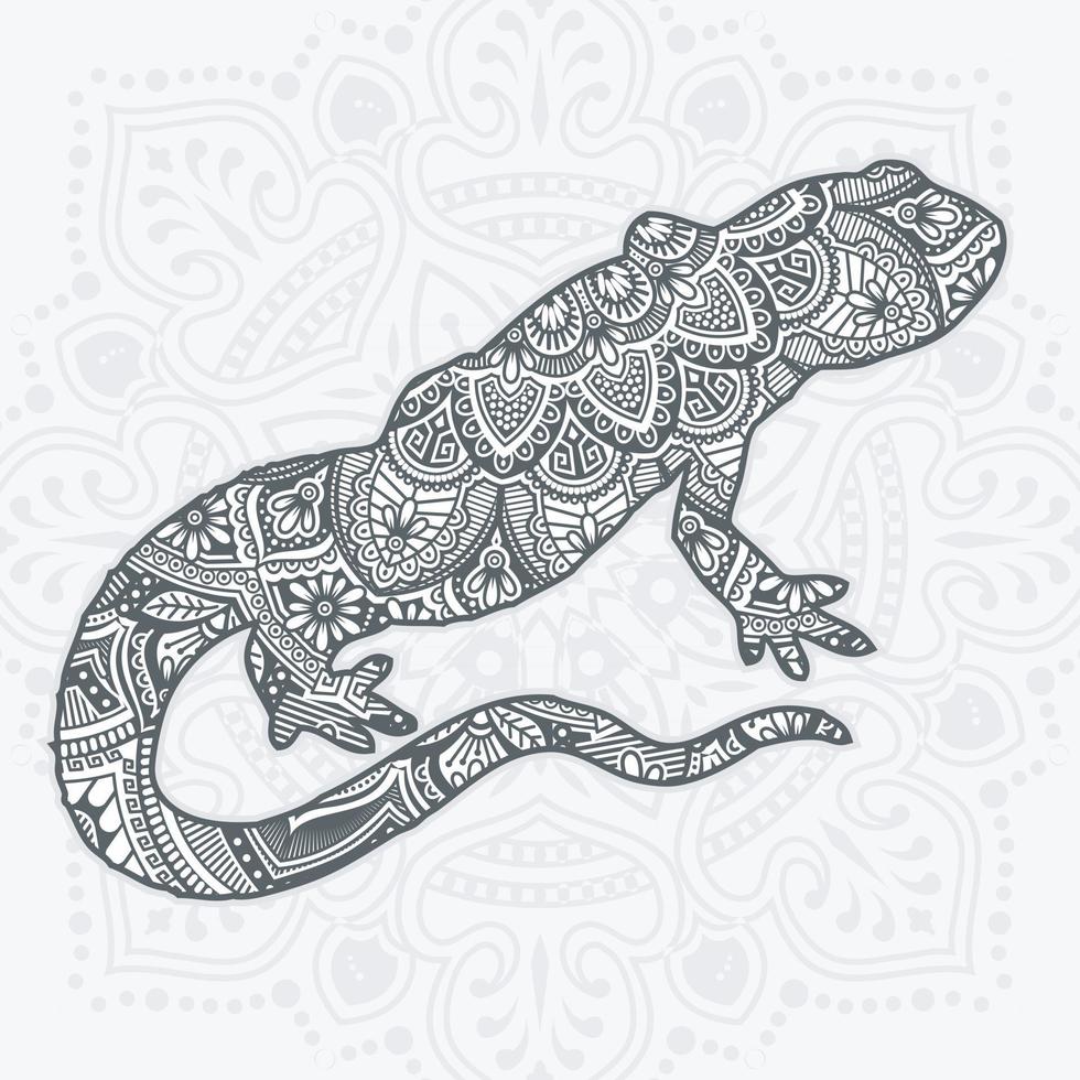 Reptile Mandala. Vintage decorative elements. Vector illustration.