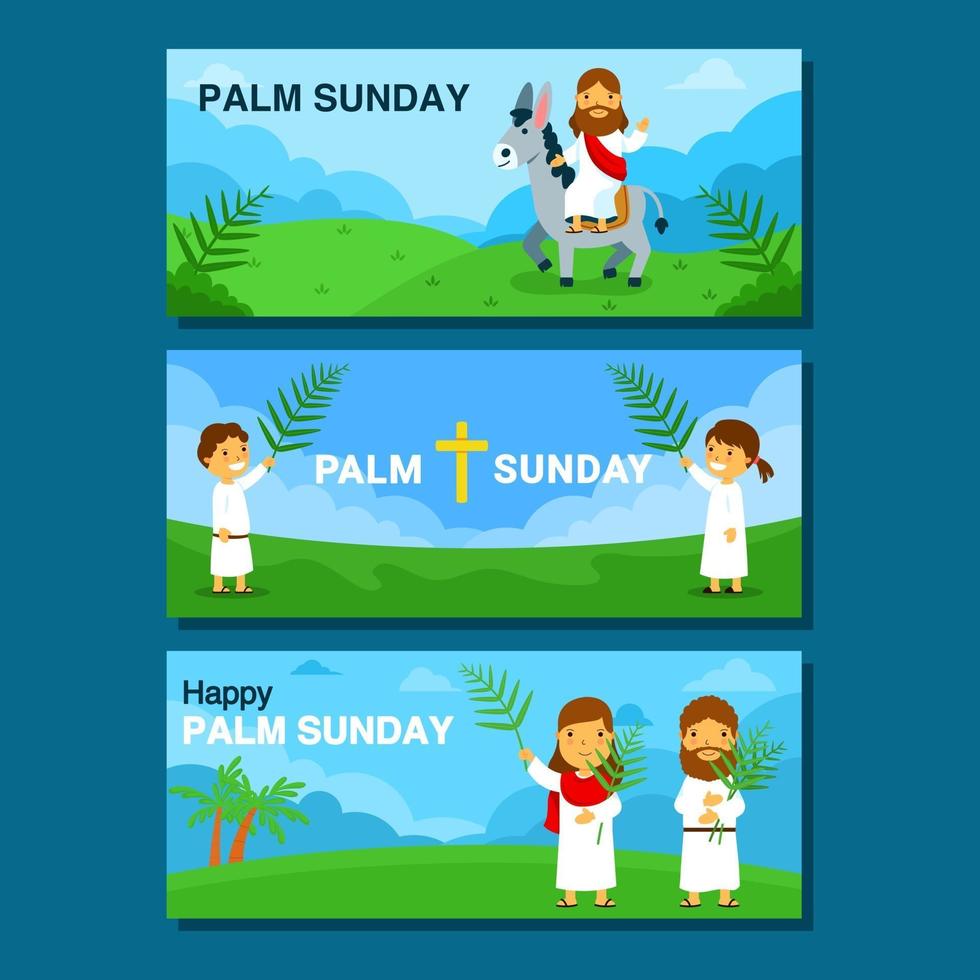 Holy Week Palm Sunday Banner Design vector