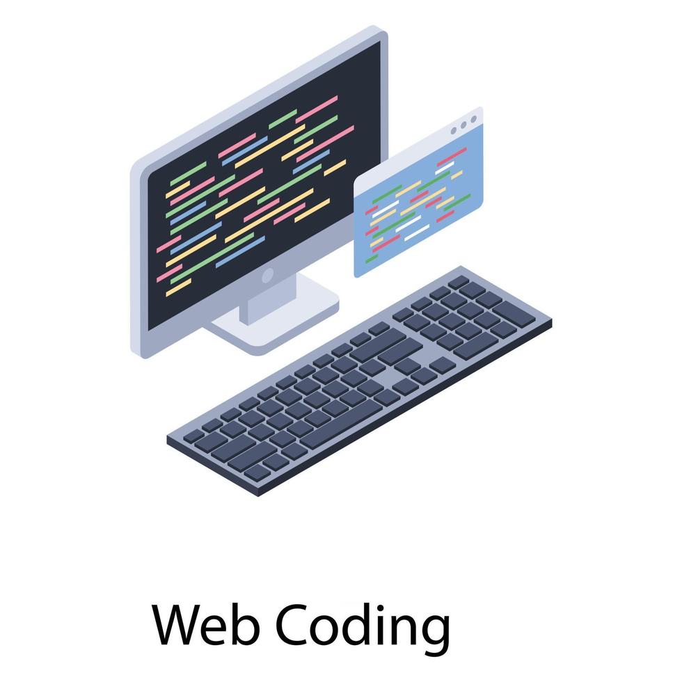 Web Coding Concepts vector