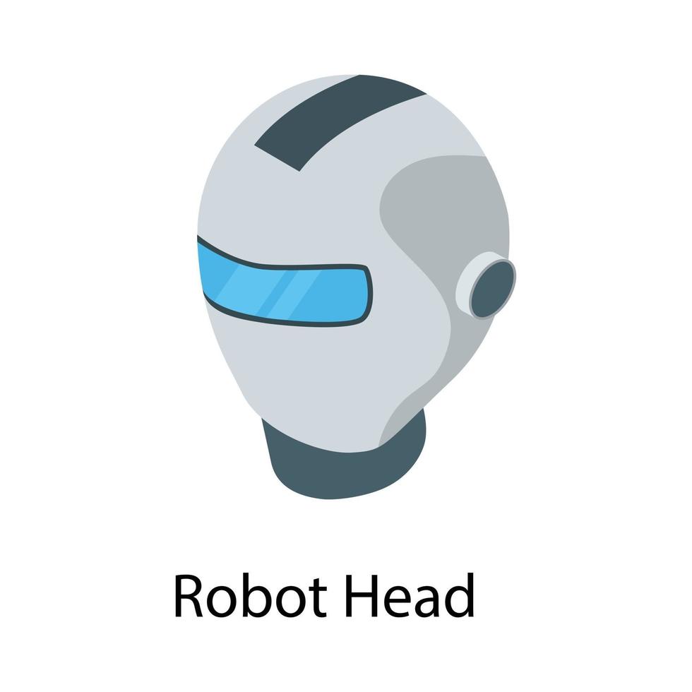 cabeza de robot humanoide vector