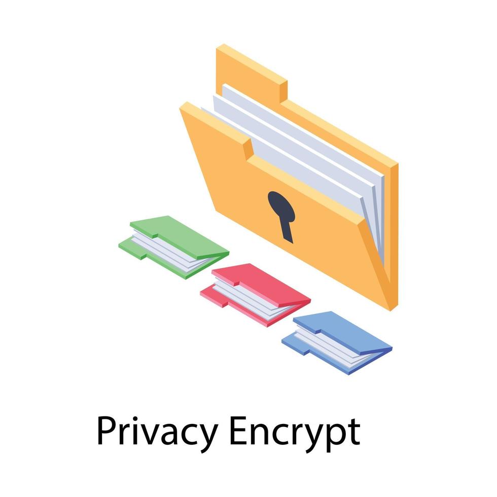 Folder Encryption Concepts vector