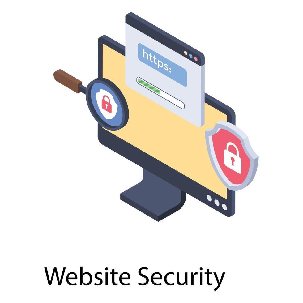 Website Security Concepts vector