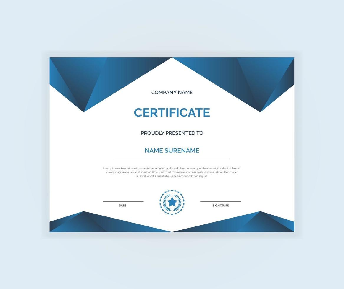 Certificate of appreciation template design vector