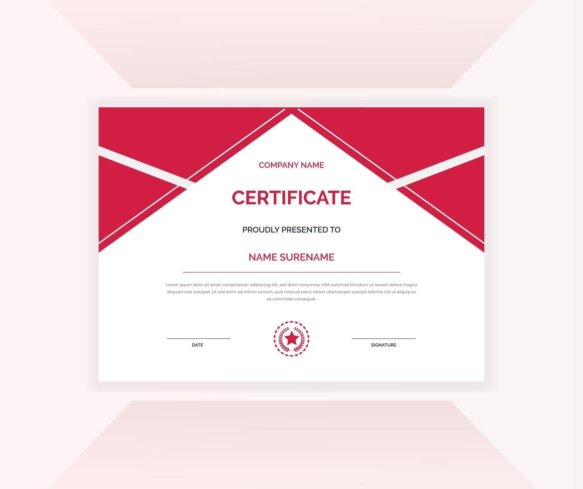 Certificate of appreciation vector template.