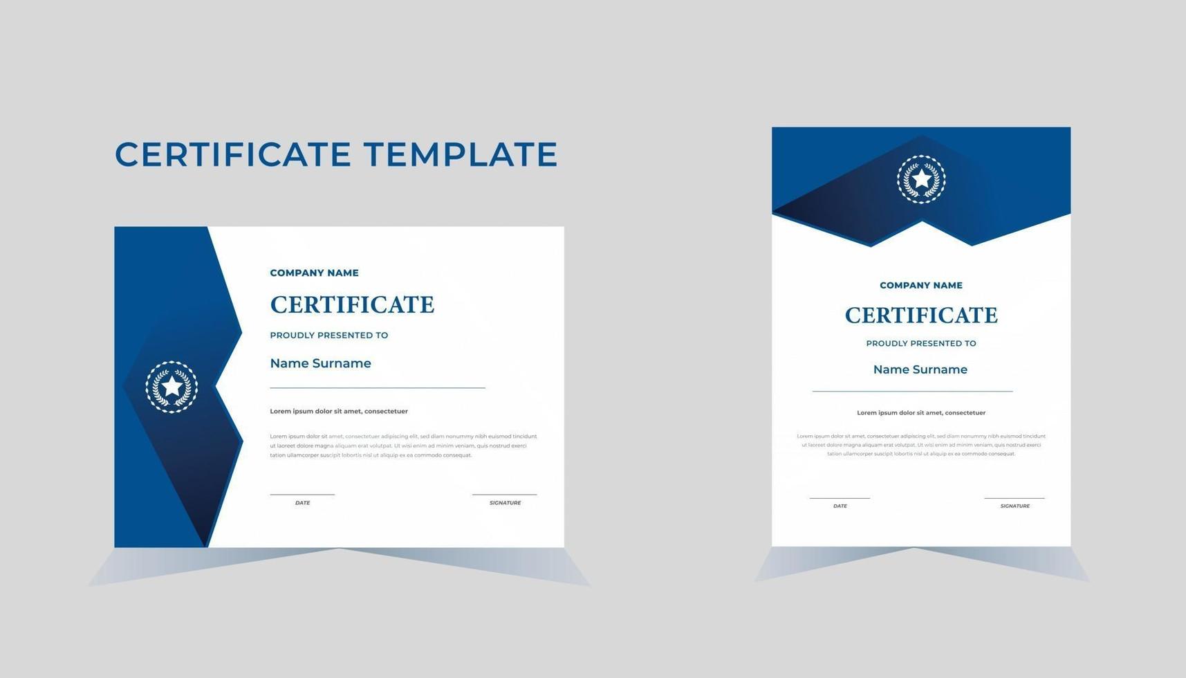 Certificate diploma certificate template. vector