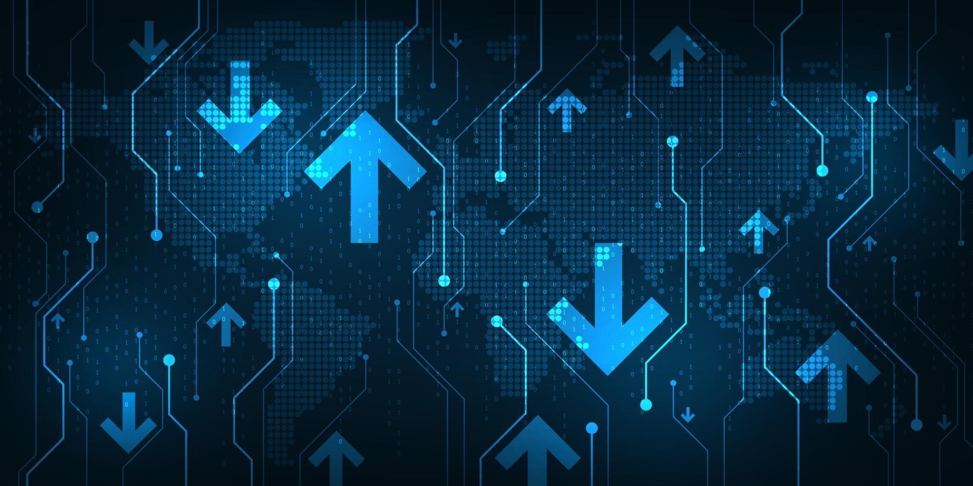 transferencia rápida de datos a sistemas digitales. vector