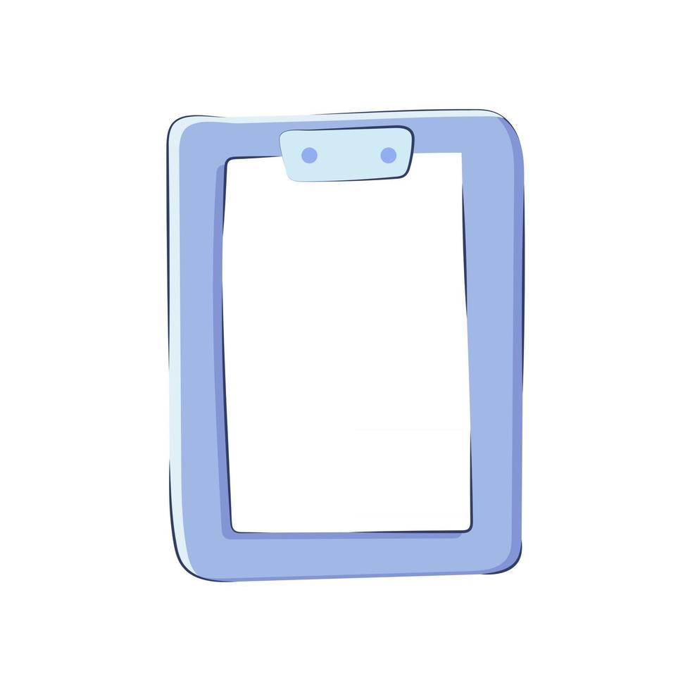 Clipboard with a sheet of paper isolated on a white background. vector