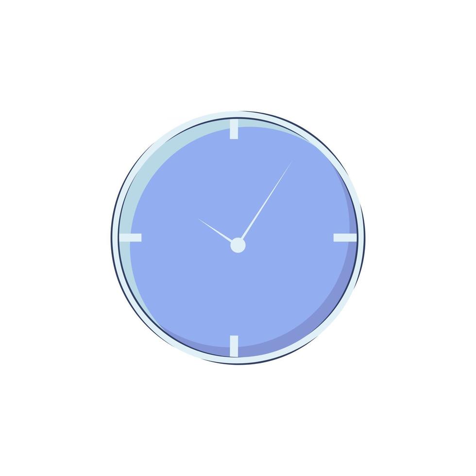 reloj de pared en un estilo minimalista sin números vector