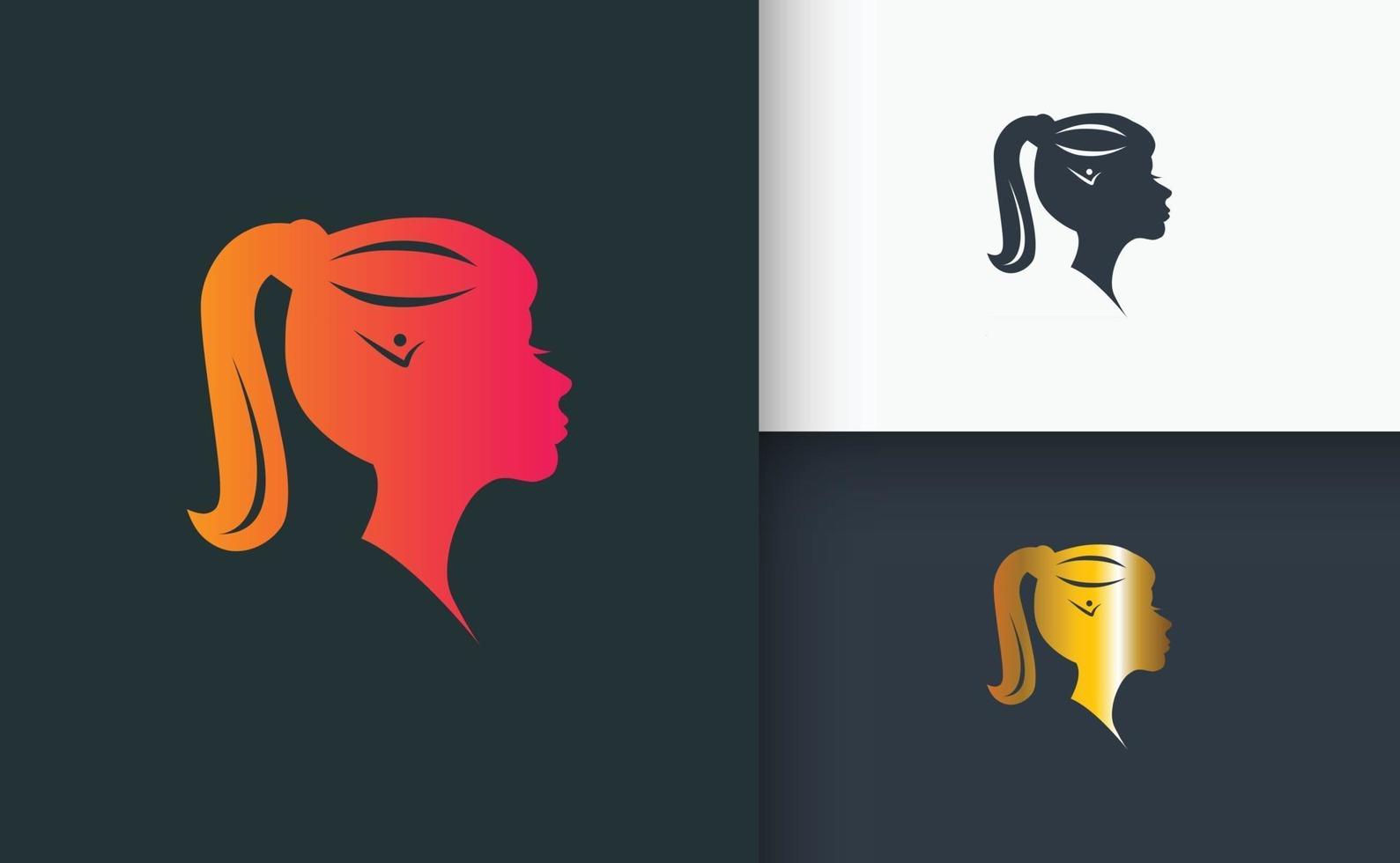 Beauty and hair salon logo vector