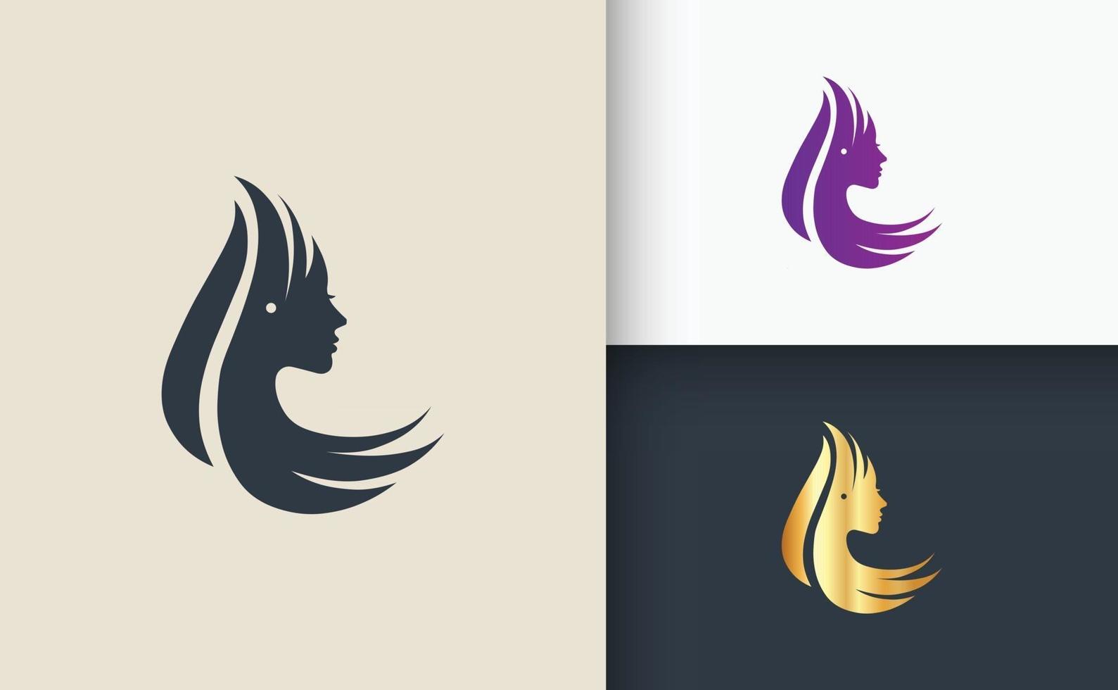 Beauty and hair salon logo vector