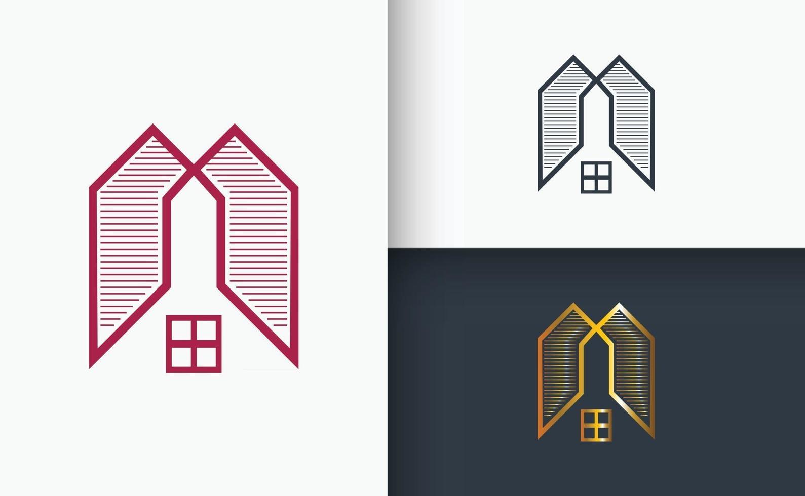 conjunto de logotipos de bienes raíces y construcción vector