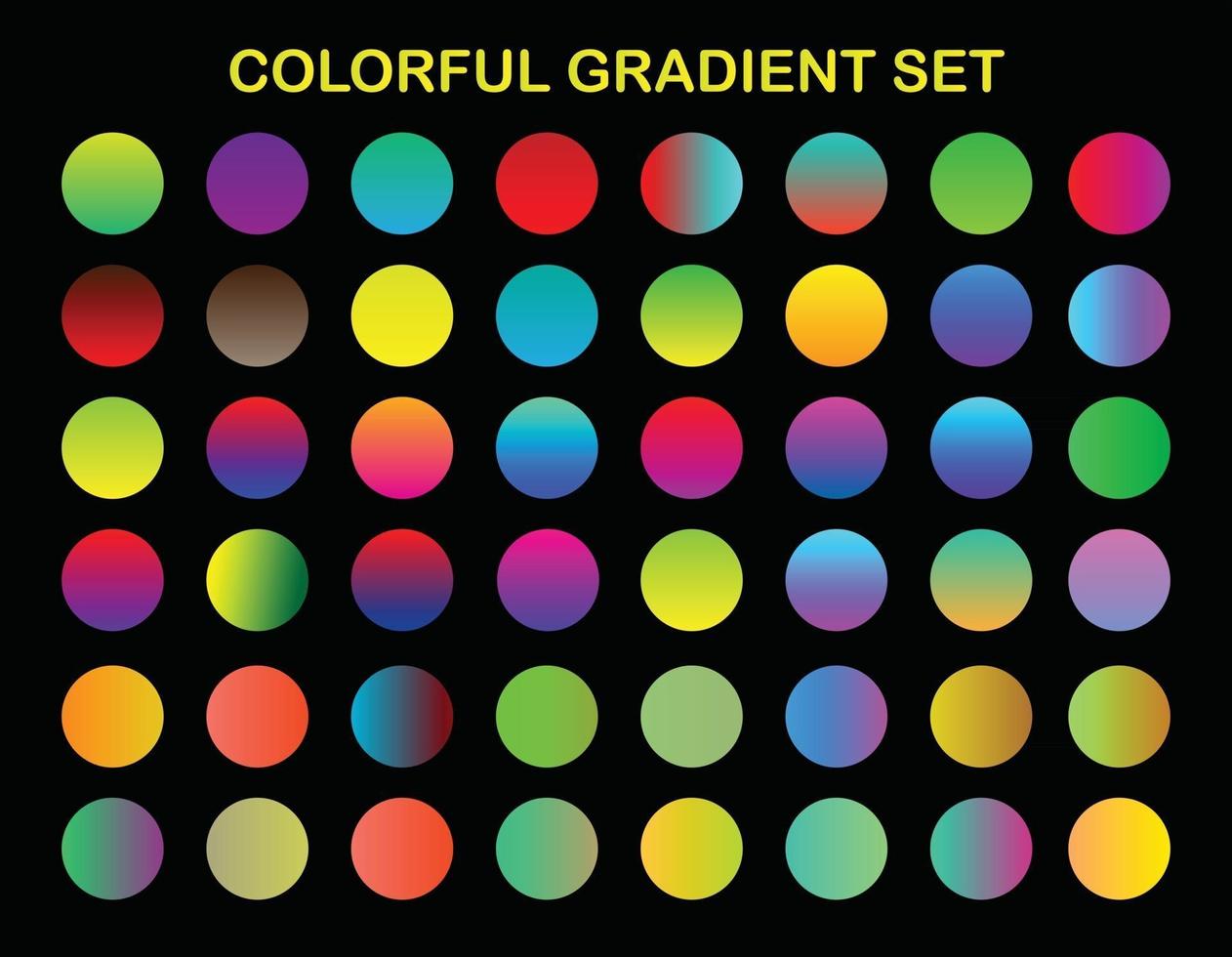 Abstract Colorful gradient set vector