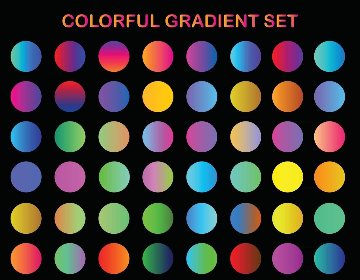 Colorful gradient set vector