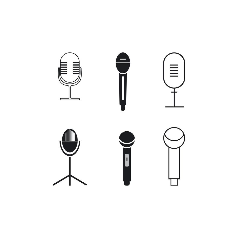 Microphone icon vector