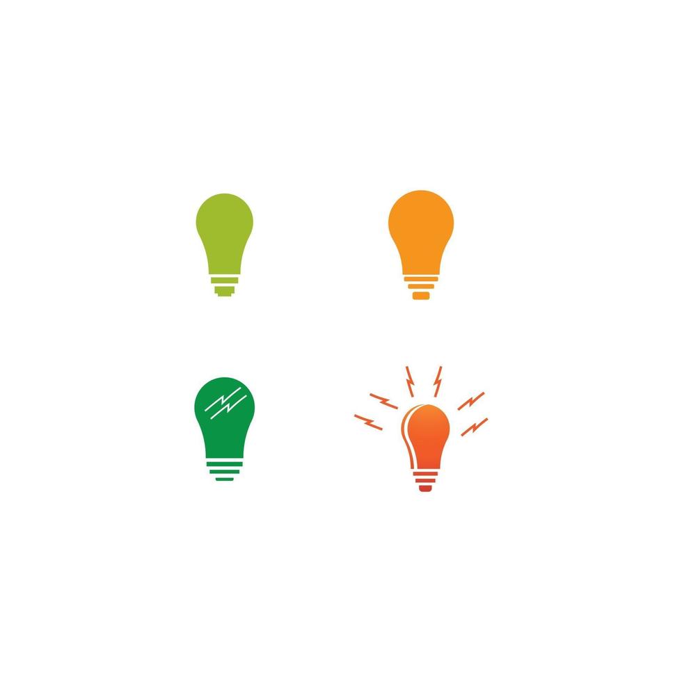 Bulb ilustration logo vector