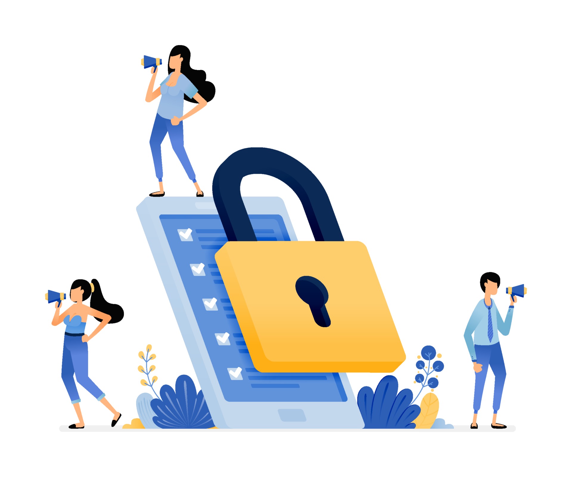 mobile apps security device to protect user data from theft and fraud 2990628 Vector Art at Vecteezy