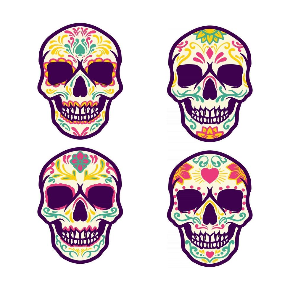 sugar skull vector illustration