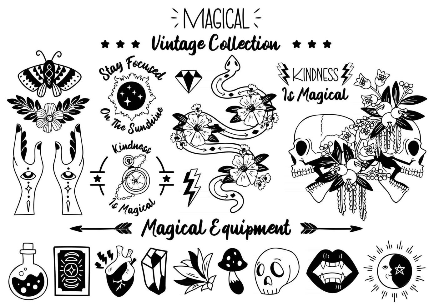 vector mágico de ilustración de cita de halloween para banner