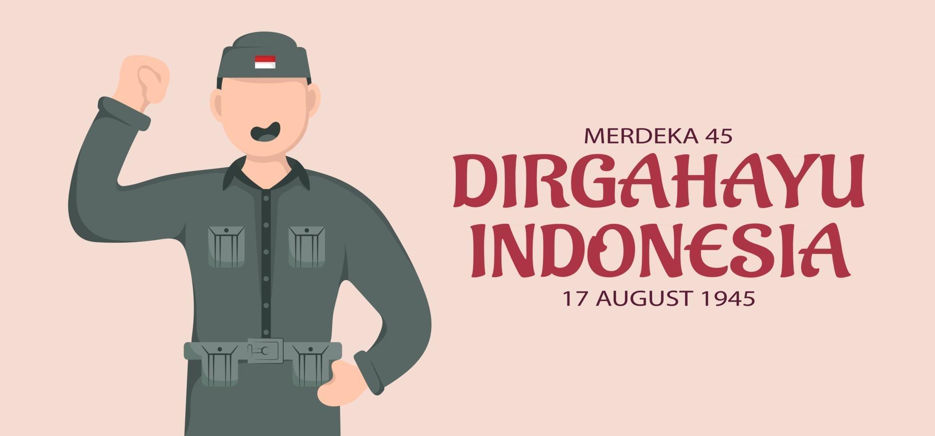 Indonesia independence day template. vector