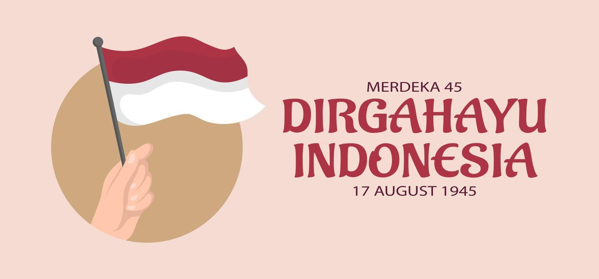 Indonesia independence day template. vector