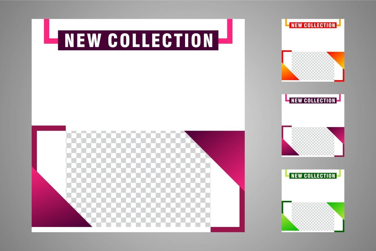Suitable for social media posts templates and web or internet ads. vector
