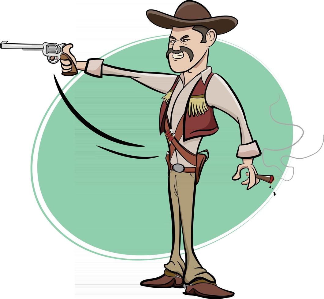 personaje de vaquero del salvaje oeste de texas vector