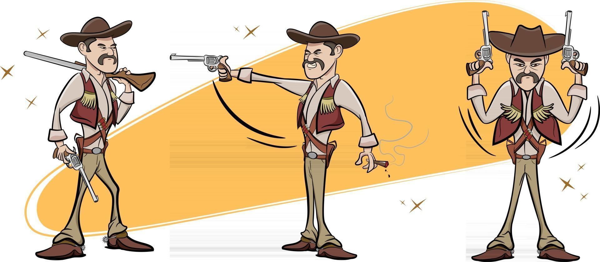 personaje de vaquero de texas vector