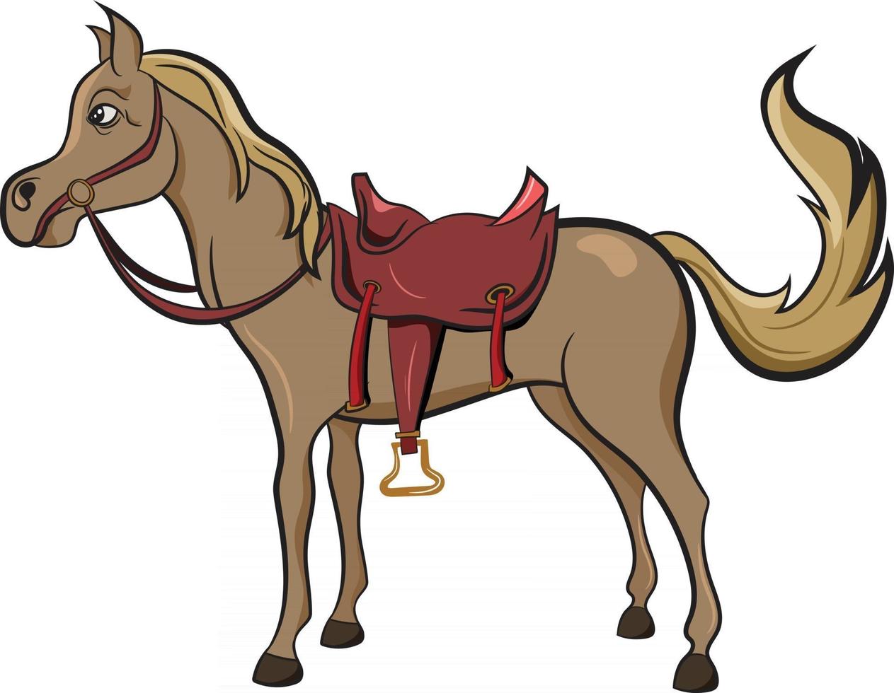 lindo caballo pony unicornio para libros infantiles vector