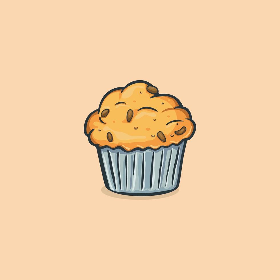 cup cake Icon isolated Vector illustration