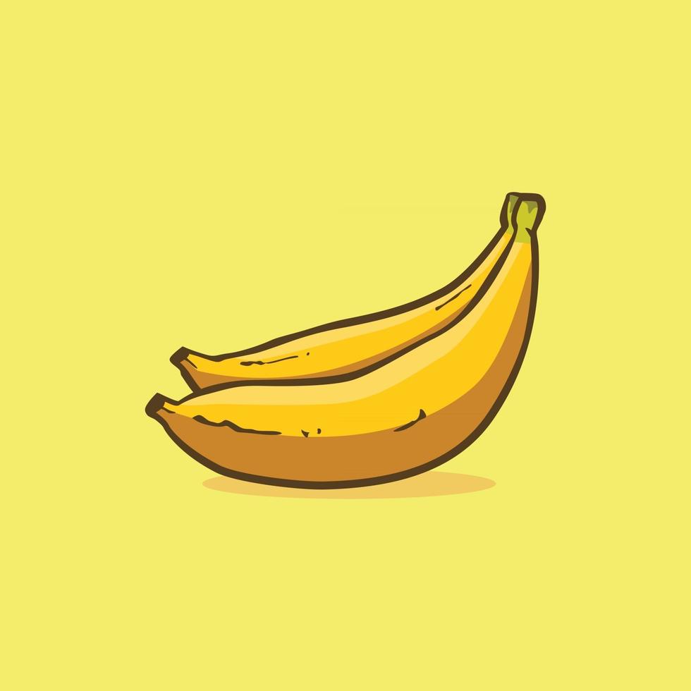 icono de plátano aislado ilustración vectorial vector