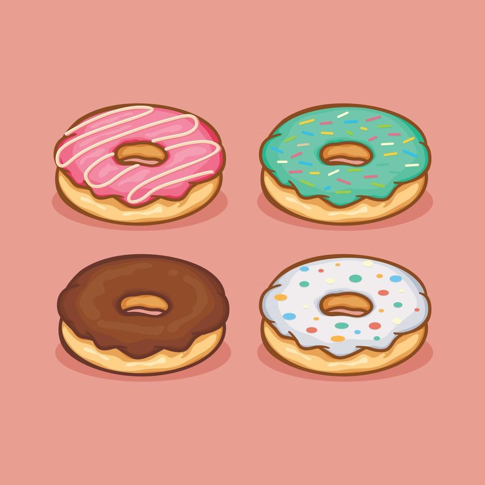 donut icono aislado ilustración vectorial vector