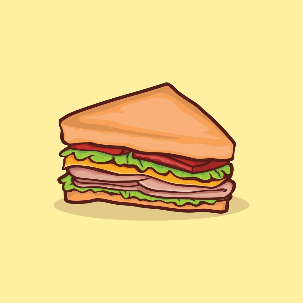 icono de sándwich aislado ilustración vectorial vector
