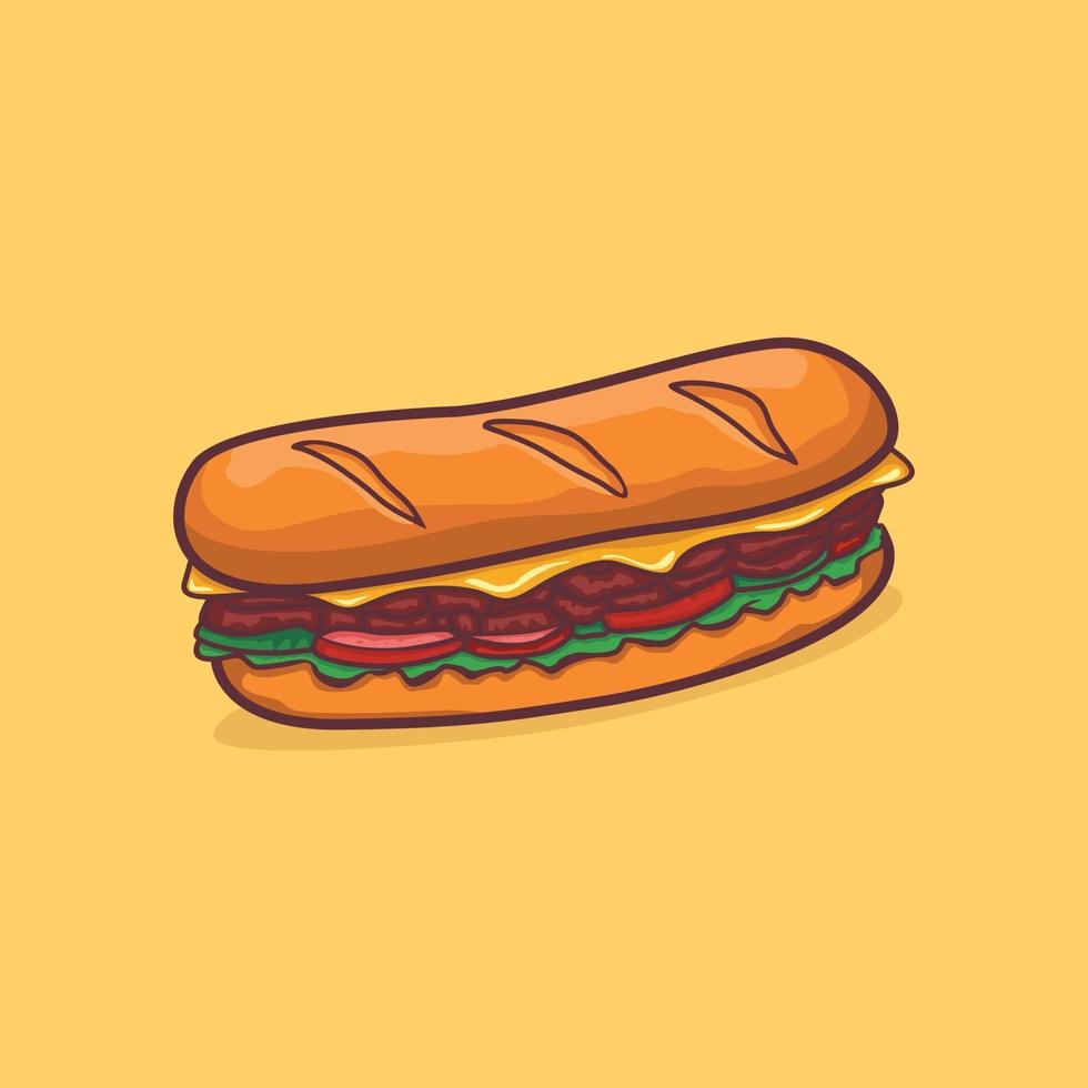 icono de hotdog aislado ilustración vectorial vector