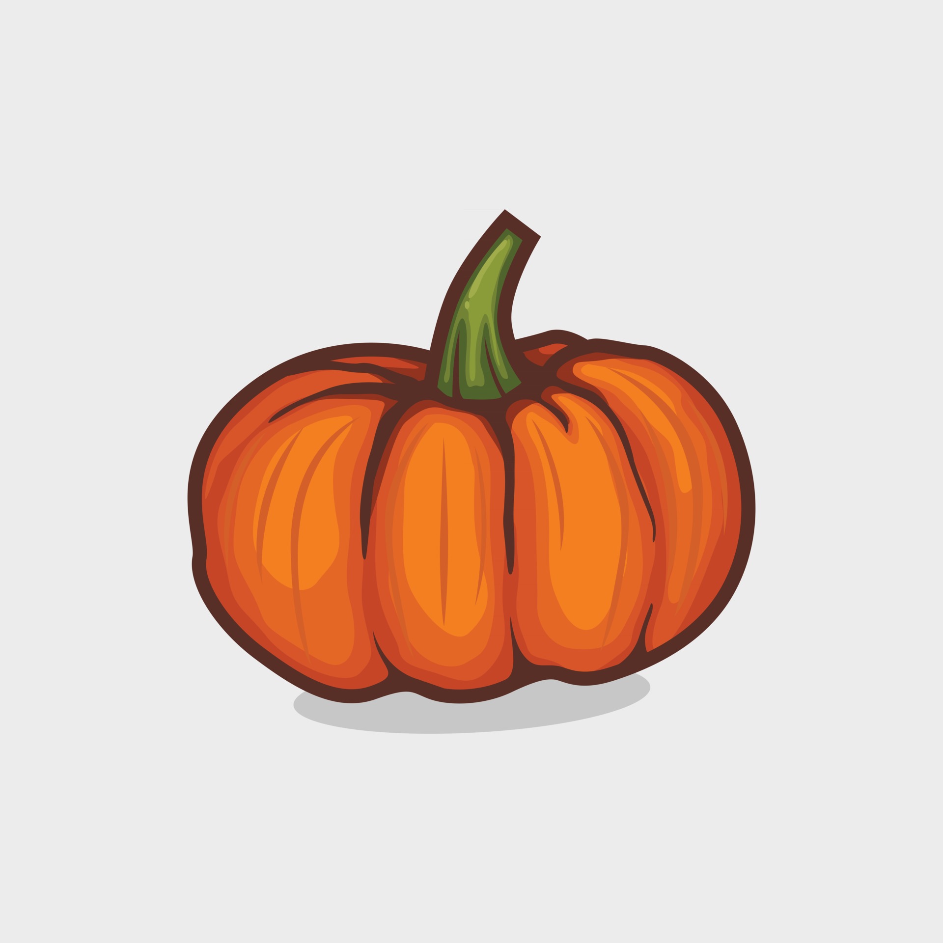 Pumpkin outline drawing Royalty Free Vector Image