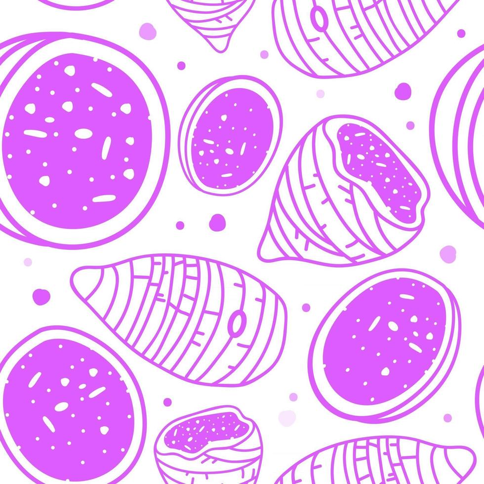 Seamless pattern taro on white background vector