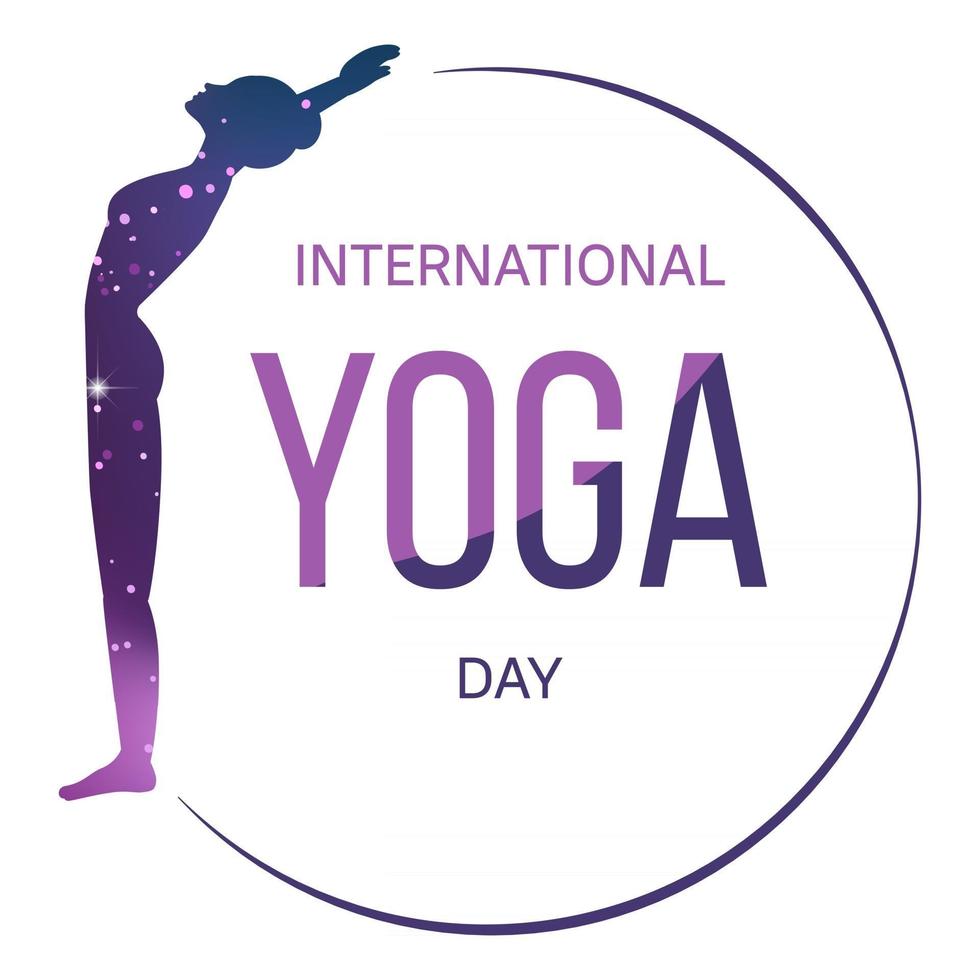 World Yoga Day simple vector illustration isolated on the white