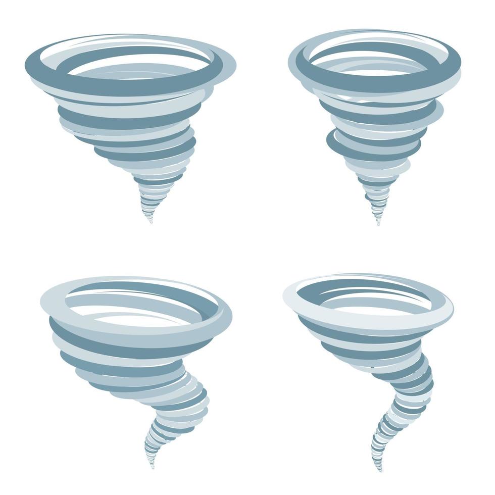 diseño plano de los iconos de tornado. ilustración vectorial vector