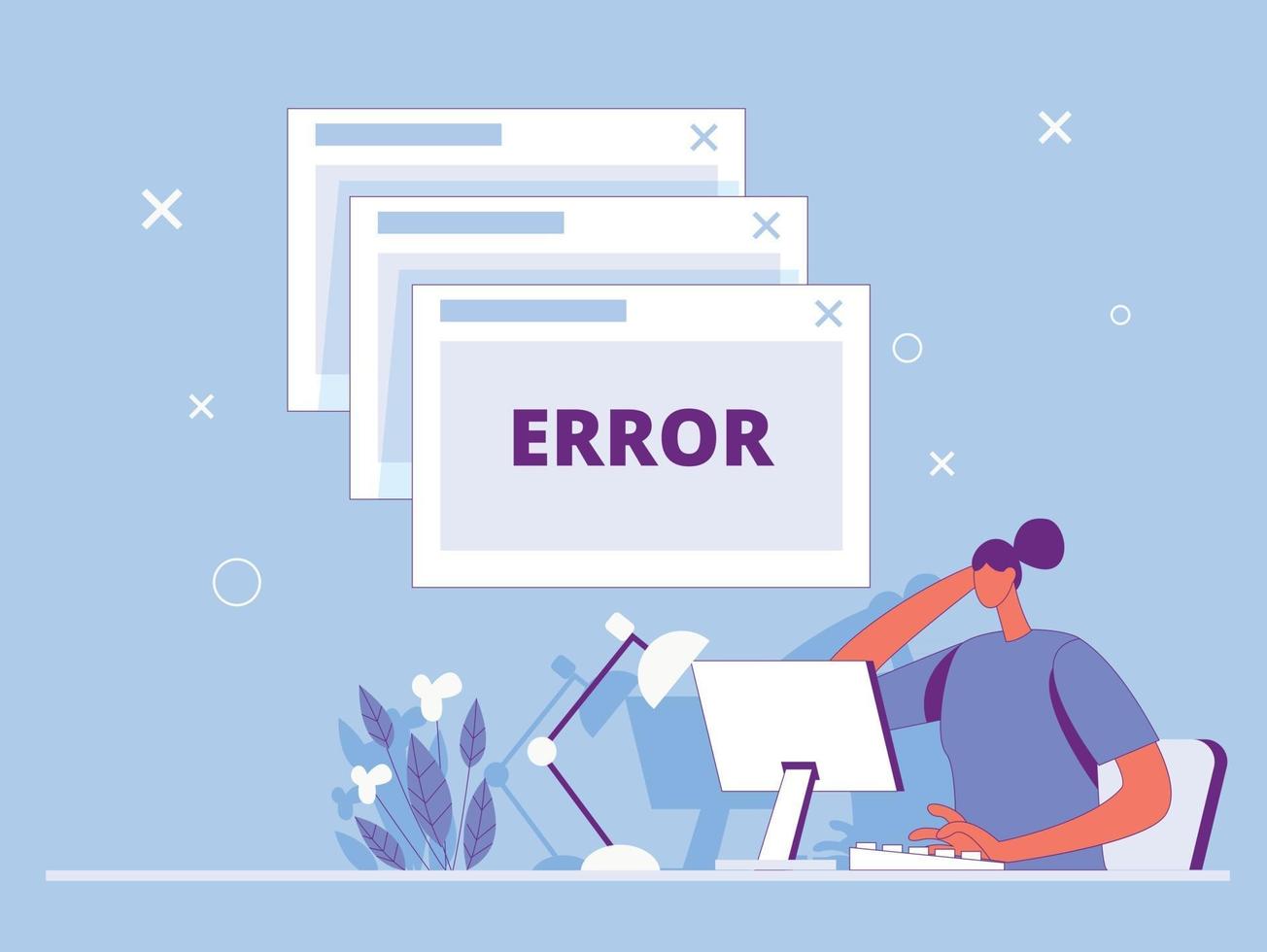 Error page loading illustration concept vector