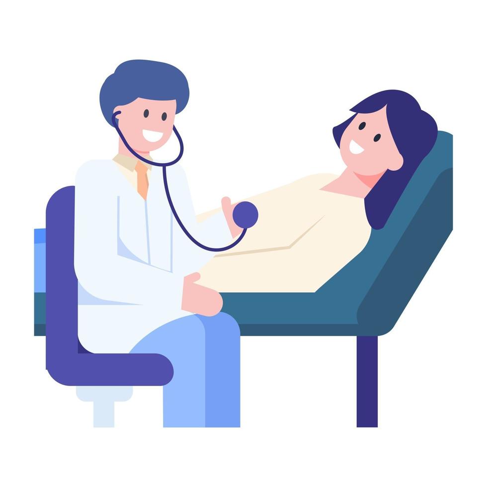 Doctor patient Checkup vector