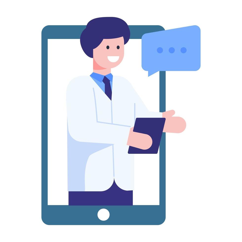 Online Doctor Conversation vector