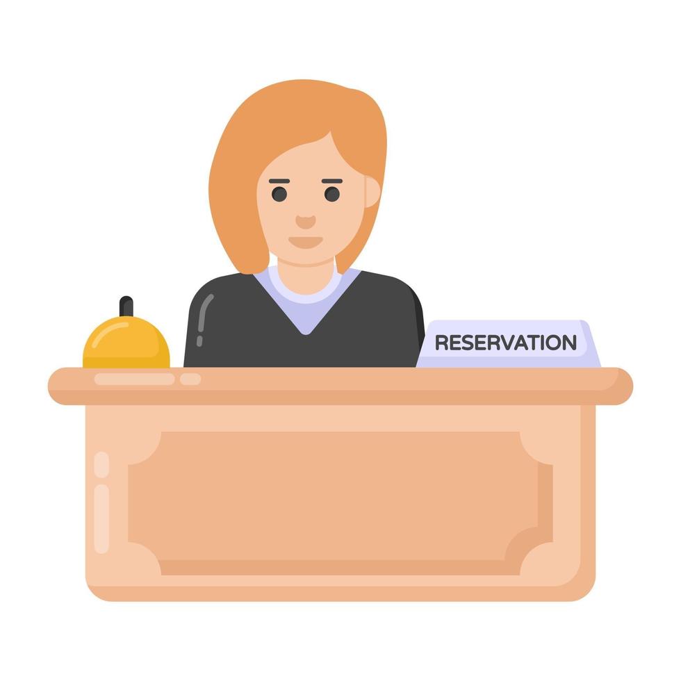 Hotel Reception Desk vector
