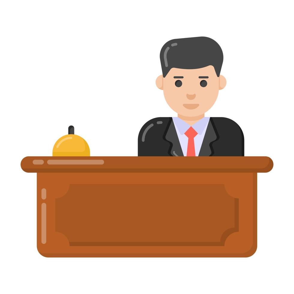 Hotel Reception Desk vector