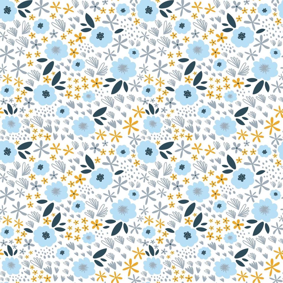 Seamless pattern in small flower. Vector