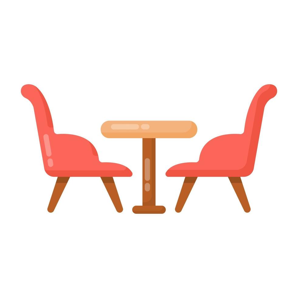 Hotel Lounge And Table vector