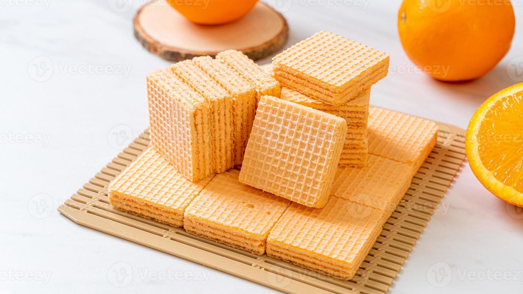 Wafers with orange cream flavor photo