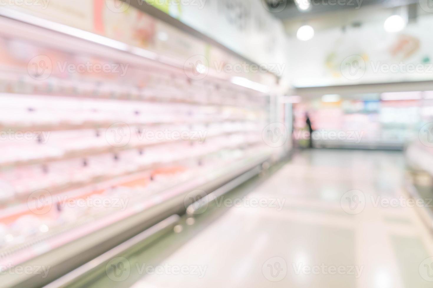 Abstract blur in supermarket for background photo