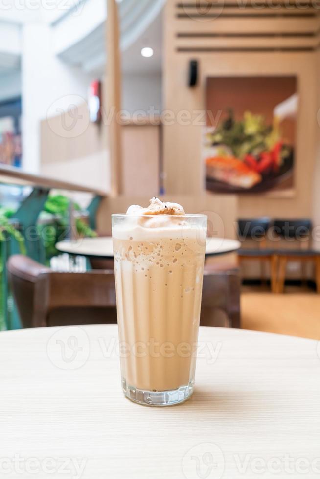 Espresso coffee blended on table in coffee shop cafe and restaurant photo
