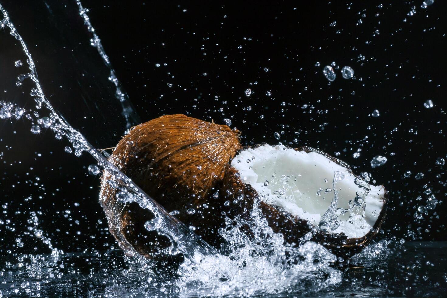 Coconut on the table photo